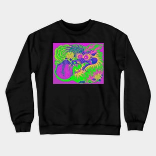 Neon Dragon With 4 Elements Variant 29 Crewneck Sweatshirt
